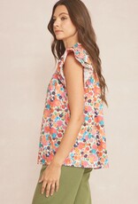 Berry Floral Smocked Top
