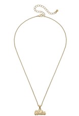 [24109N-MS] Ole Miss Rebels 24K Gold Plated Pendant Necklace