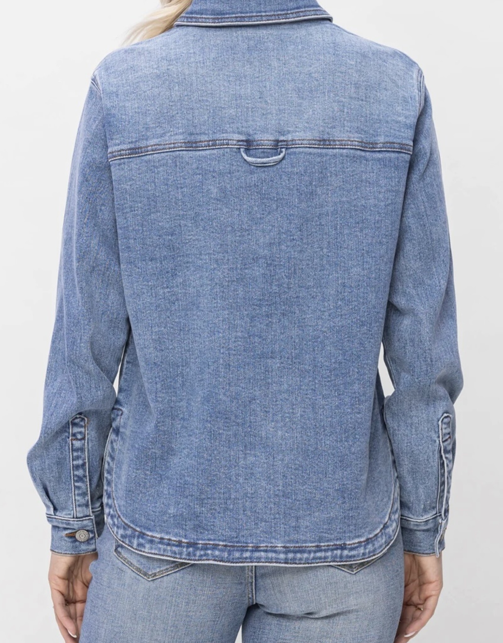 Clean Wash Denim Shacket