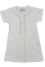 Squiggles Train Engine Daygown- White/ Light Blue trim