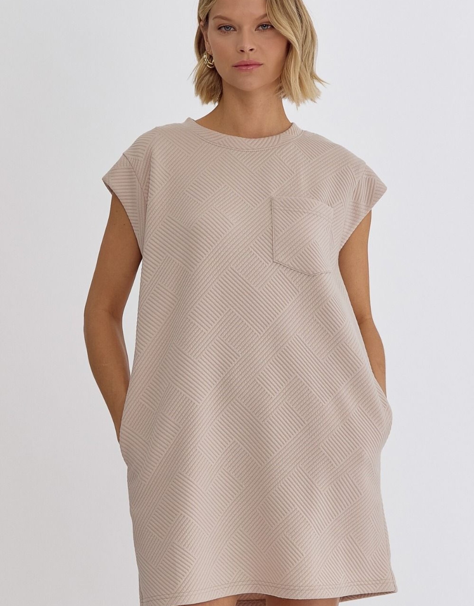 Textured Pocket Dress