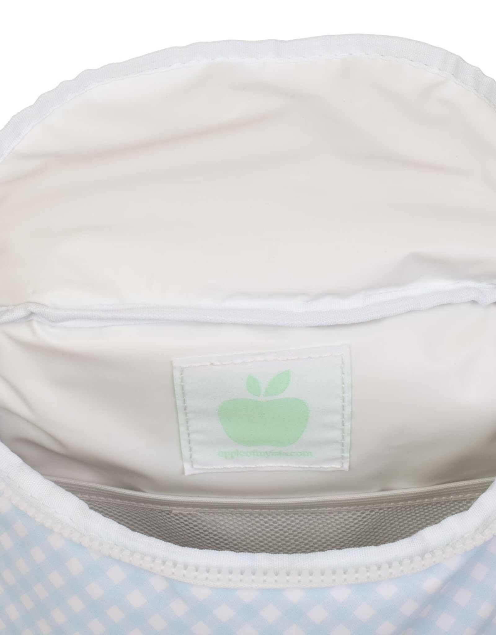 Apple of My Isla The Bottle Bag- Blue Gingham