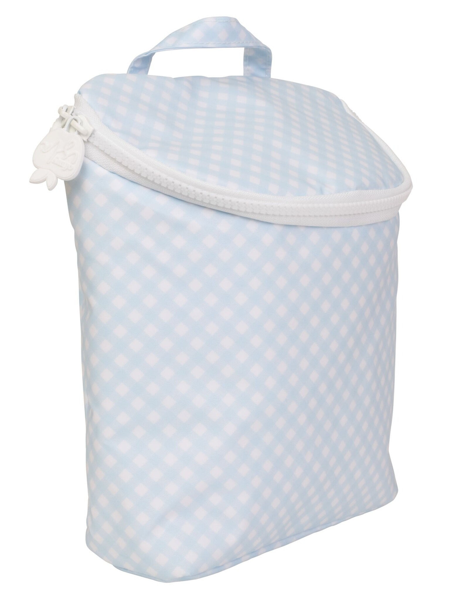 Apple of My Isla The Bottle Bag- Blue Gingham