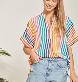 Multi Color Striped Blouse