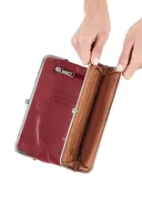 HOBO Lauren Clutch Wallet- Cranberry