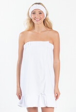 Bella Sleep + Spa Spa Wrap w/ Ruffle White One Size