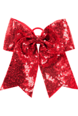 Red Glitter Cheer Bow