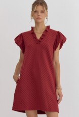 Ruby Textured Puff Sleeve Dress