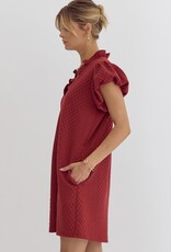 Ruby Textured Puff Sleeve Dress