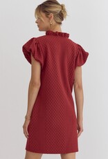 Ruby Textured Puff Sleeve Dress