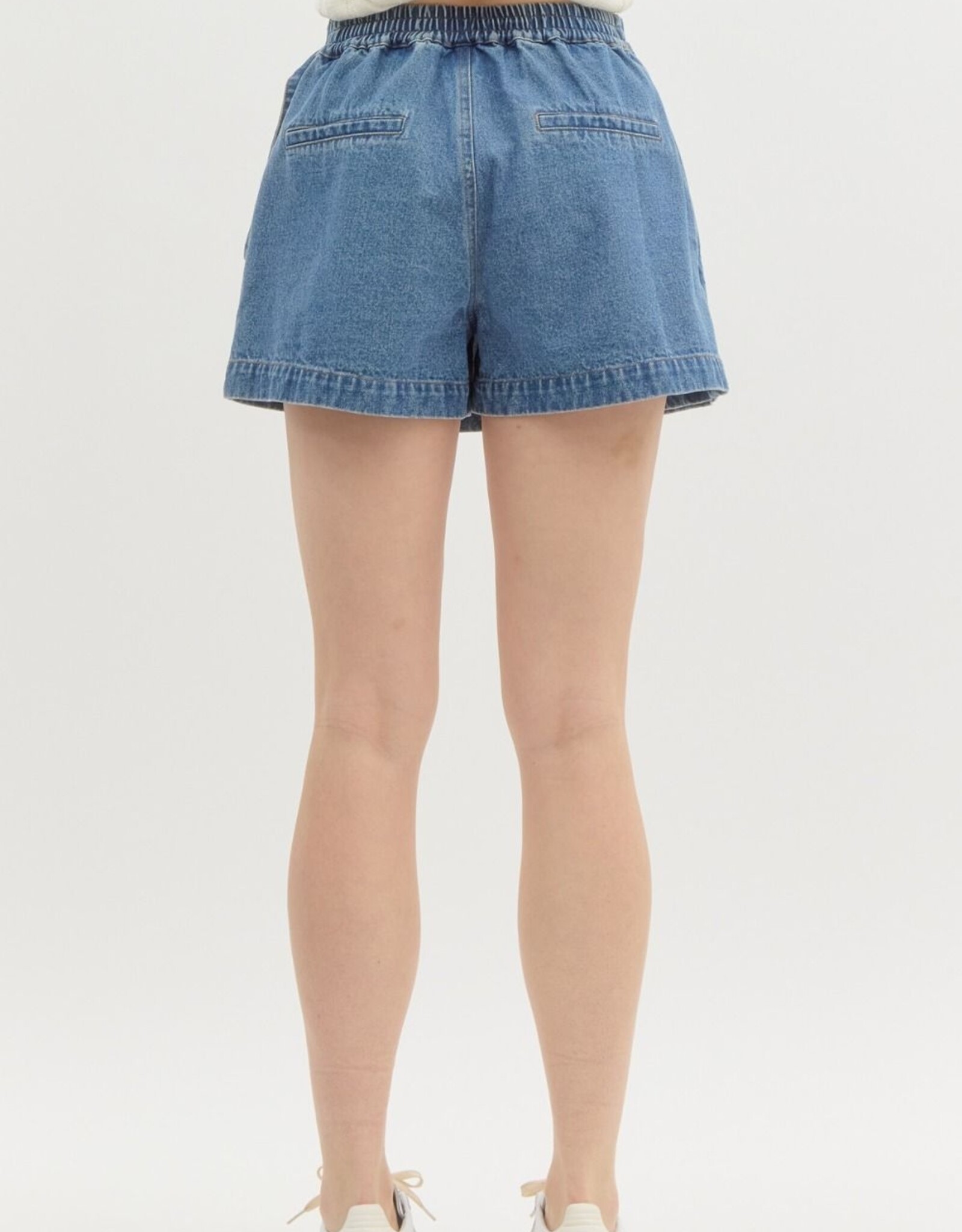 Denim Belted Skort