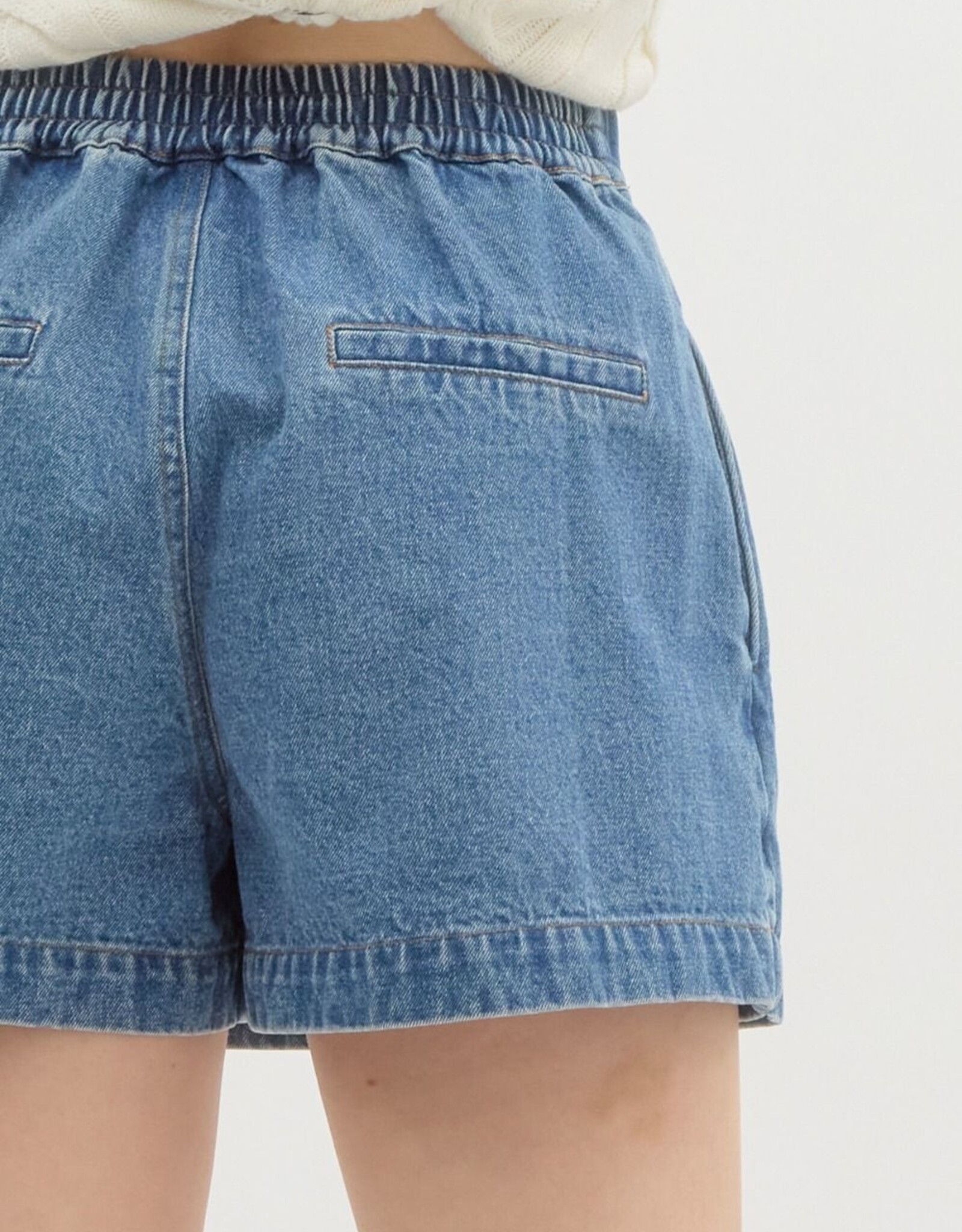 Denim Belted Skort