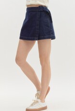 Dark Denim Belted Skort