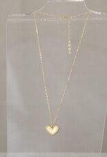 Madison Sterling 22"-Heart/1 Cor. 13:13 (Petite Pendant) Necklace