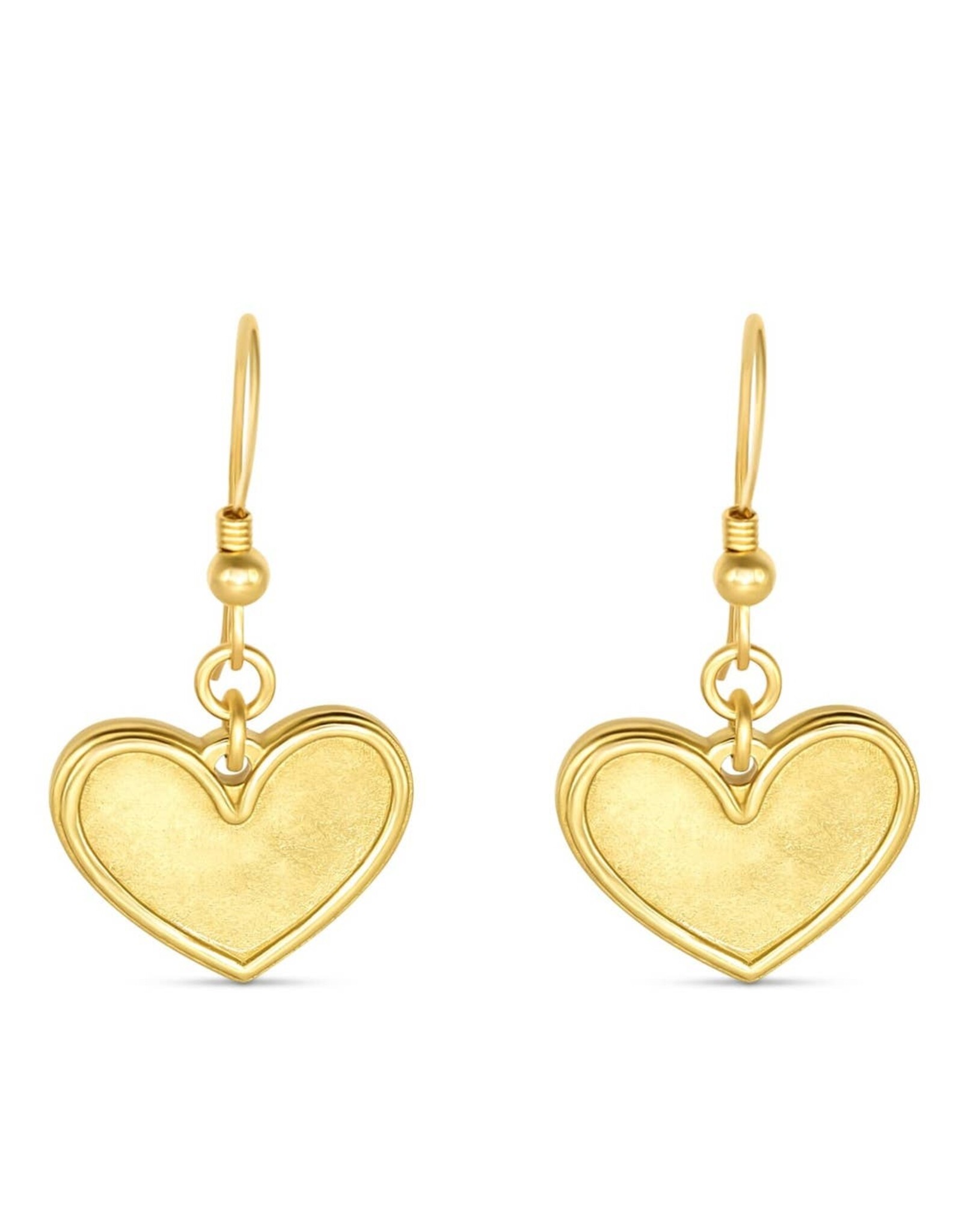 Madison Sterling French Hook Earring- Heart/1 Cor. 13:13