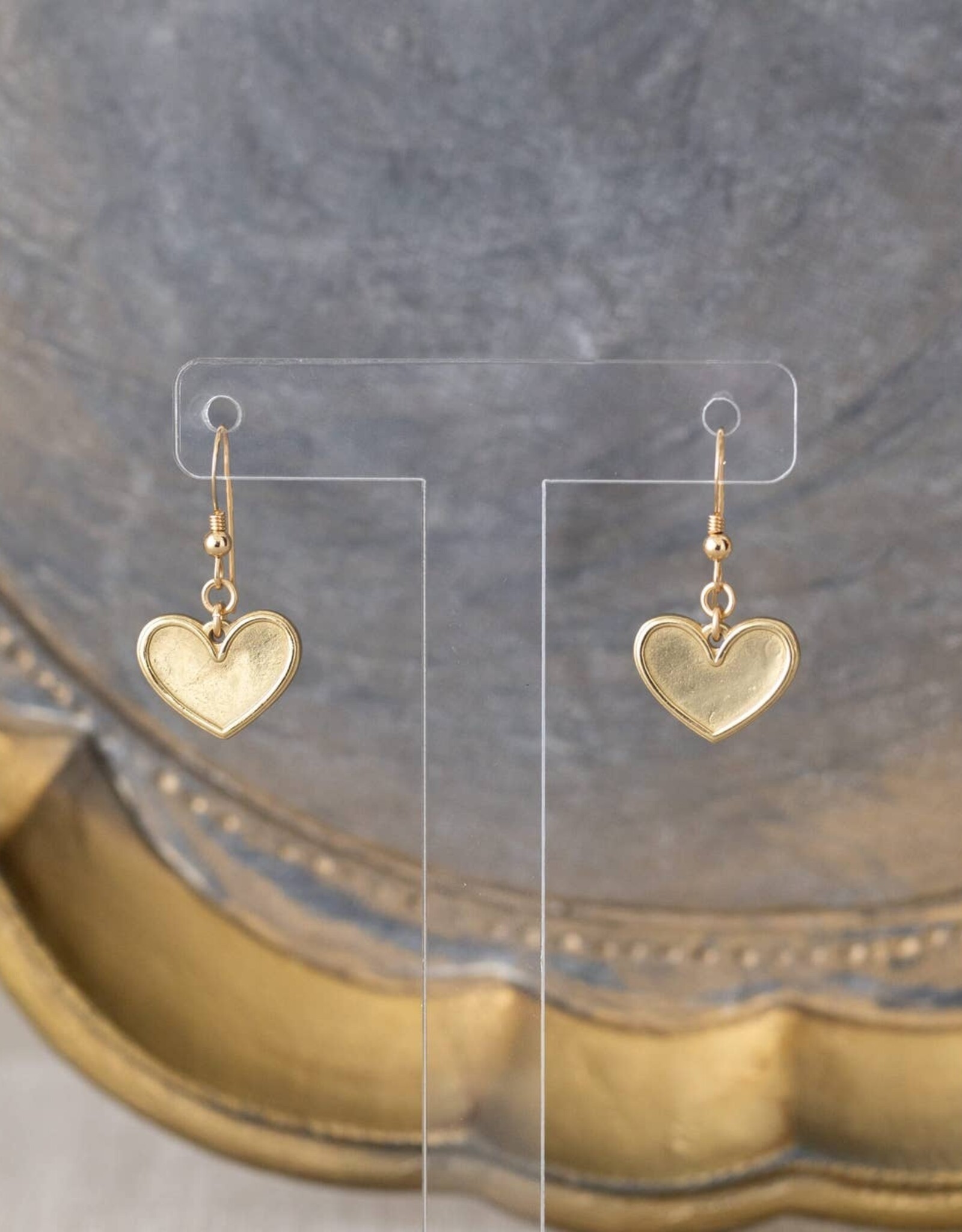 Madison Sterling French Hook Earring- Heart/1 Cor. 13:13
