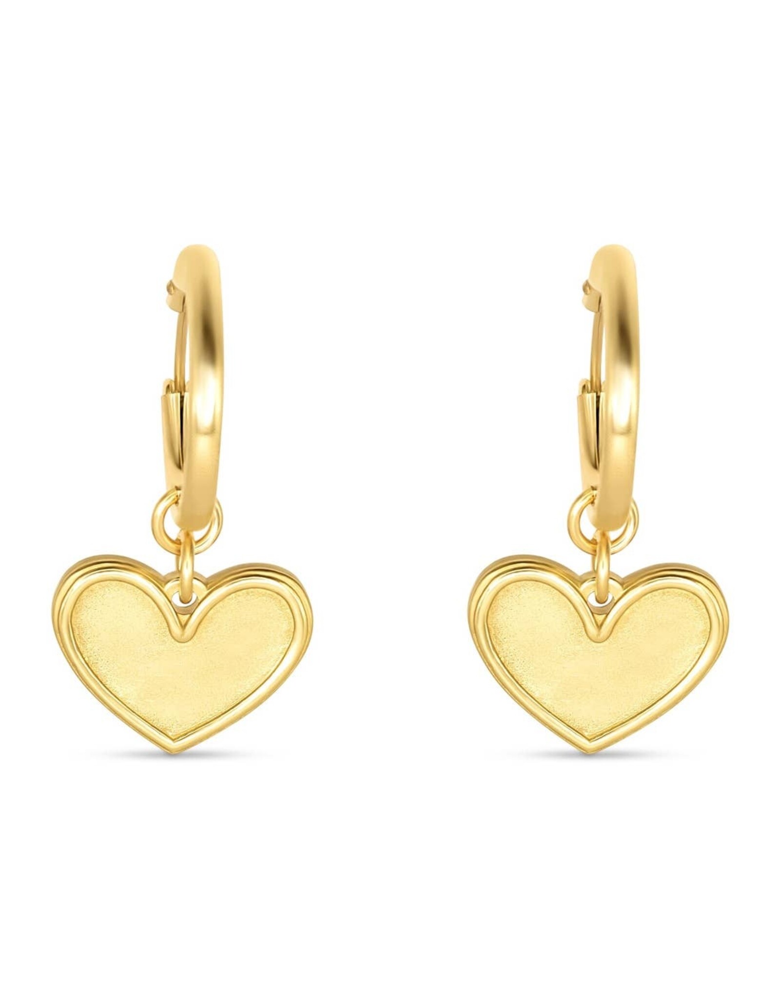 Madison Sterling Hoop Earring-Heart/1 Cor. 13:13