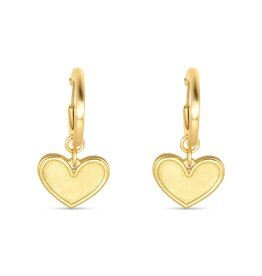 Madison Sterling Hoop Earring-Heart/1 Cor. 13:13