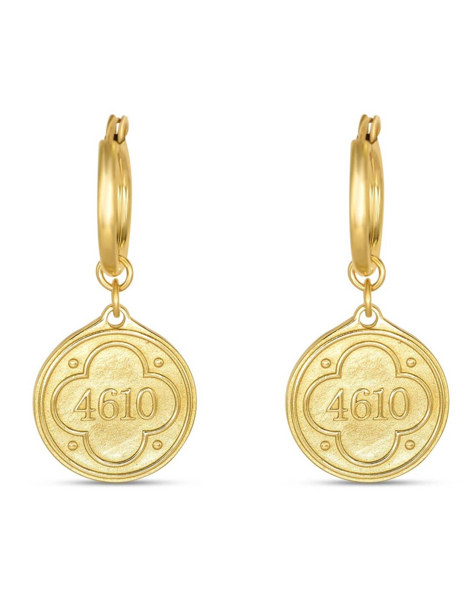 Madison Sterling Hoop Earring-Psalm 46:10