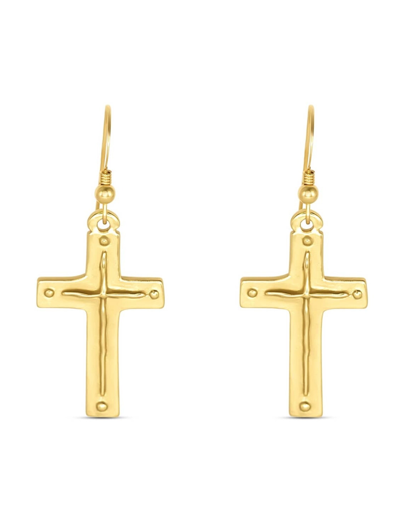 Madison Sterling French Hook Earring- Cross/Titus 3:4-5