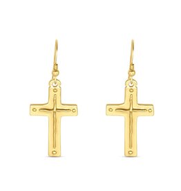 Madison Sterling French Hook Earring- Cross/Titus 3:4-5