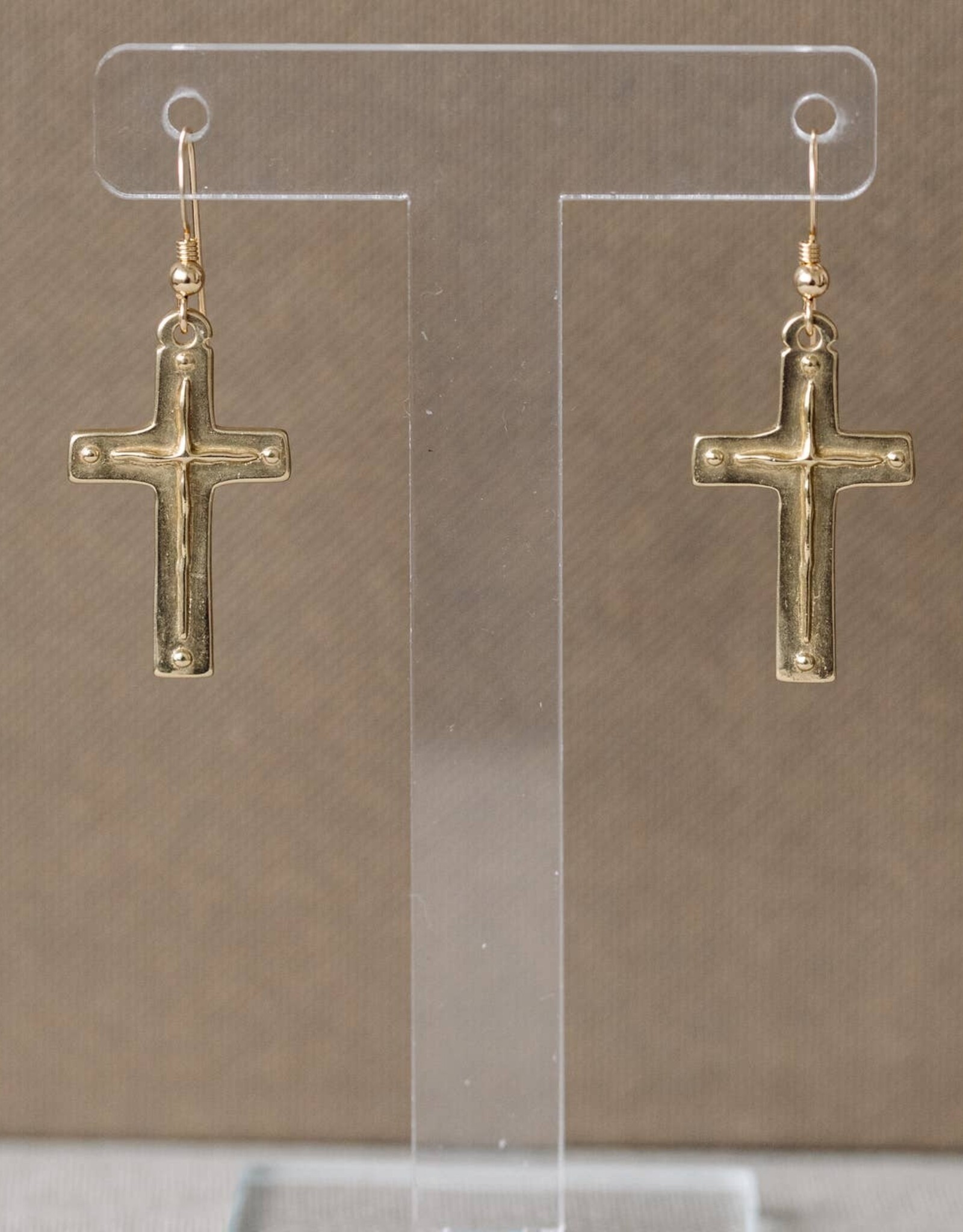 Madison Sterling French Hook Earring- Cross/Titus 3:4-5