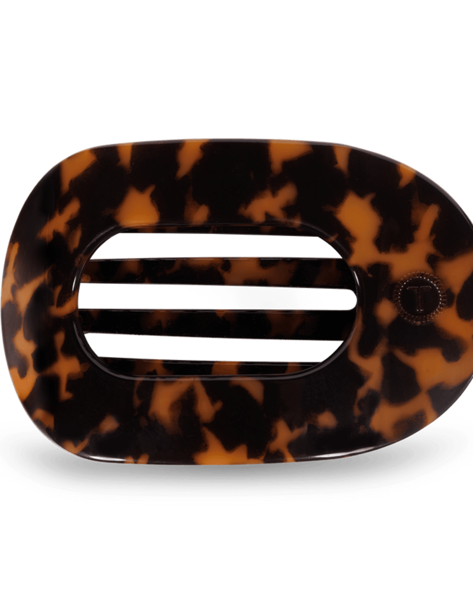 Teleties Teleties Flat Round Hair Clip- Tortoise
