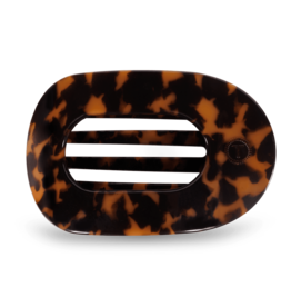 Teleties Teleties Flat Round Hair Clip- Tortoise