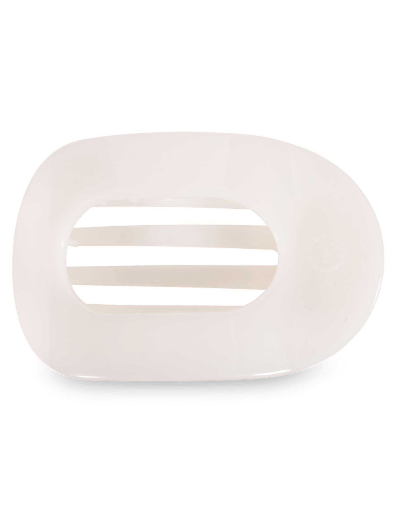 Teleties Teleties Flat Round Hair Clip- Coconut White