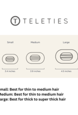 Teleties Teleties Flat Round Hair Clip- Coconut White