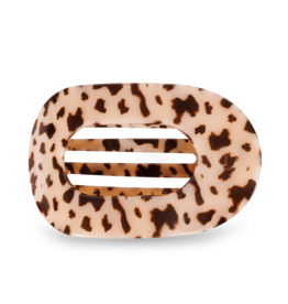 Teleties Teleties Flat Round Hair Clip-Blonde Tortoise