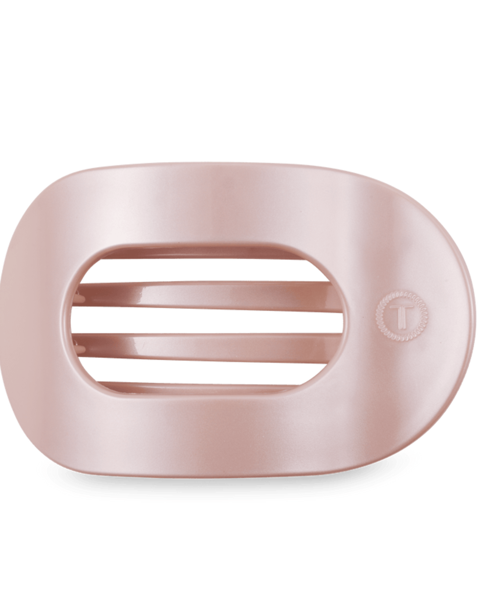 Teleties Teleties Flat Round Hair Clip- Pearly Pink