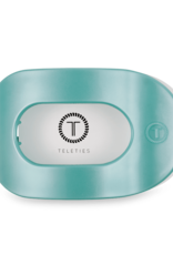 Teleties Teleties Flat Round Hair Clip- Totally Turquoise
