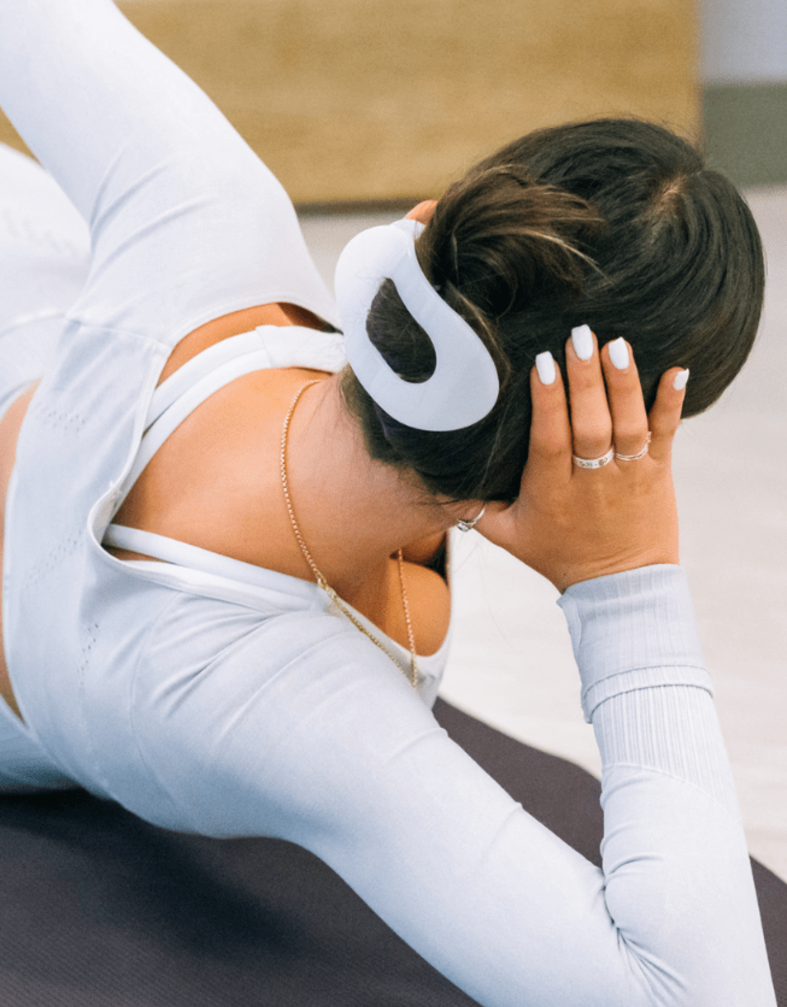 Teleties Teleties Flat Round Hair Clip- Coconut White