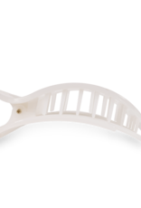 Teleties Teleties Flat Round Hair Clip- Coconut White