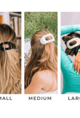 Teleties Teleties Flat Round Hair Clip-Blonde Tortoise