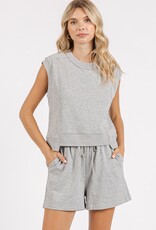 Heather Grey Crew Neck & Short Set