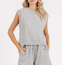 Heather Grey Crew Neck & Short Set