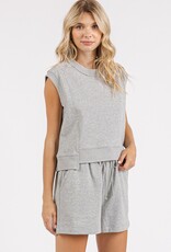 Heather Grey Crew Neck & Short Set