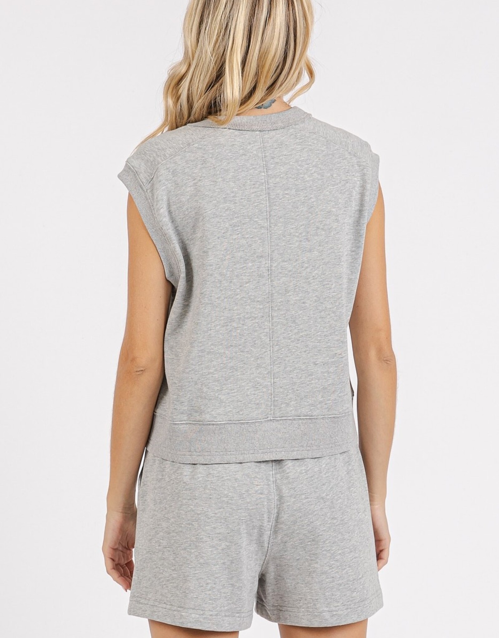 Heather Grey Crew Neck & Short Set