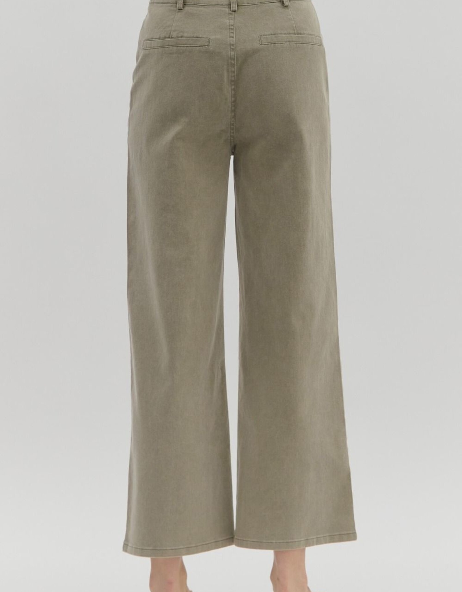 Olive Front Pocket Pants