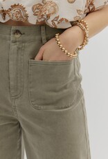 Olive Front Pocket Pants