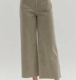 Olive Front Pocket Pants
