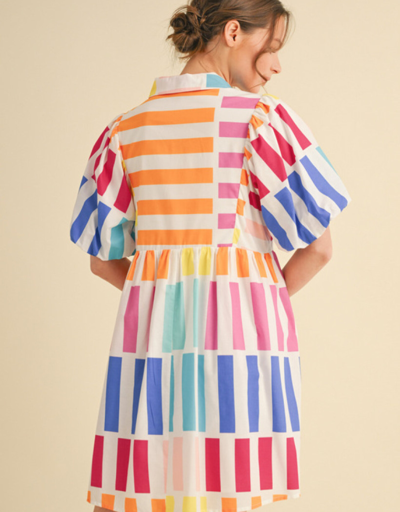 Vibrant Multi Dress w/ Pockets