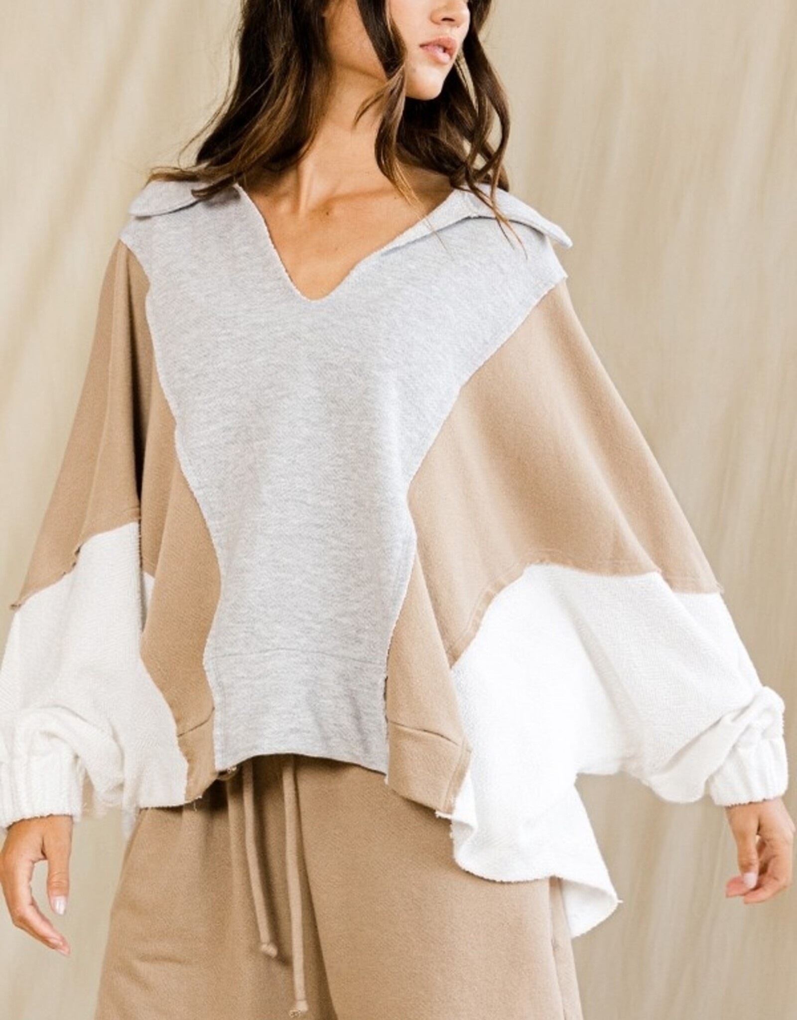 Neutral V-Neck Pullover