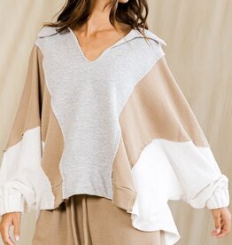 Neutral V-Neck Pullover
