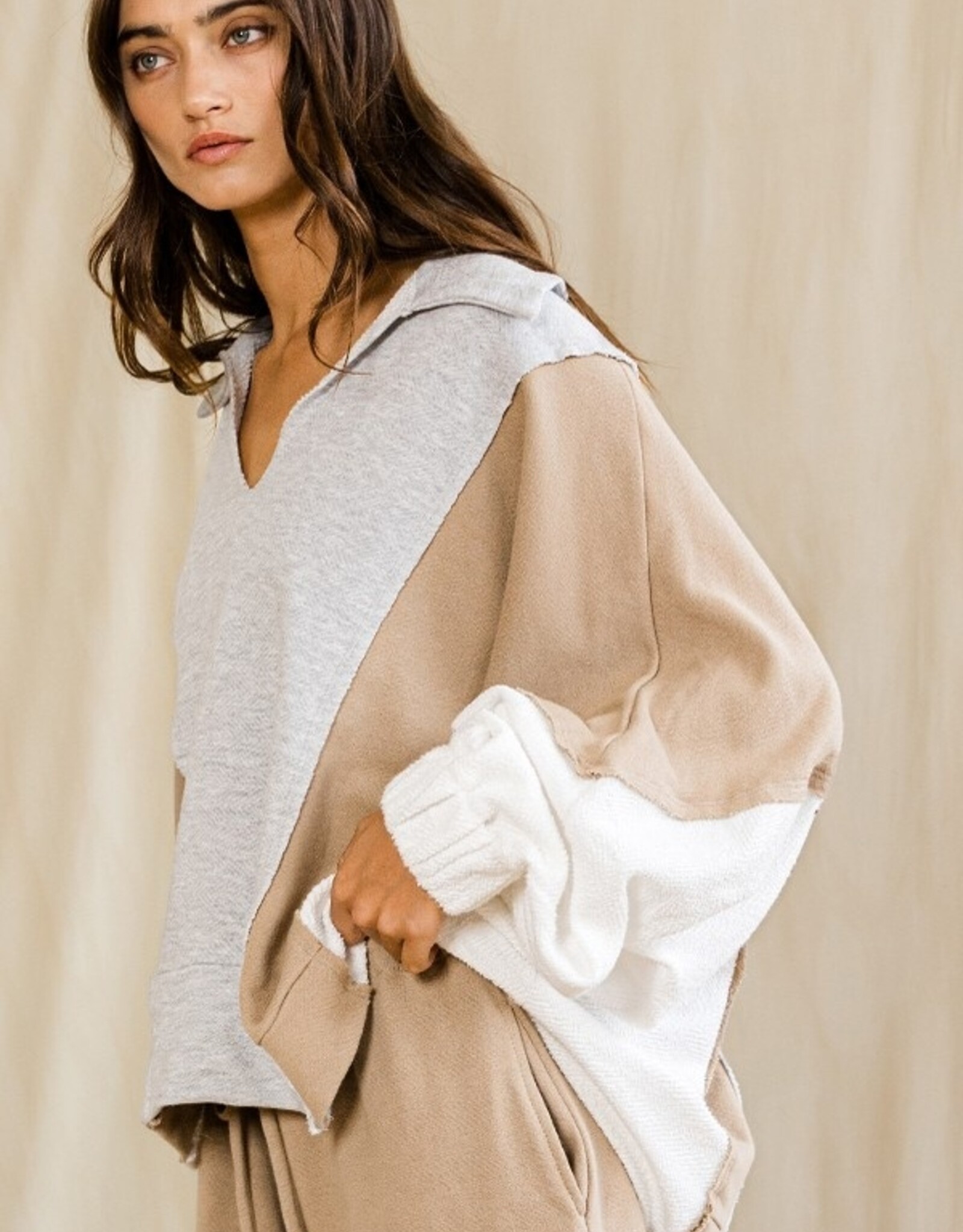 Neutral V-Neck Pullover