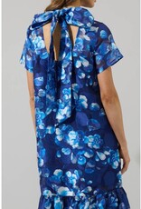 SugarLips Abay Floral Dime Organza Maxi Dress- Blue