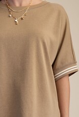 Taupe Round Neck Top