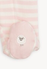 Magnetic  Me Pink Stripe Organic Cotton Footie